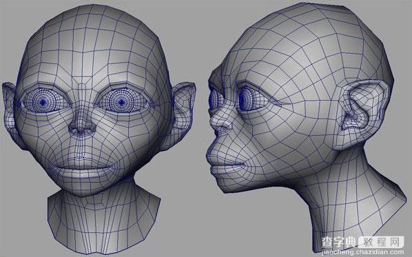 MAYA制作魔戒中的咕噜姆人物形象教程2