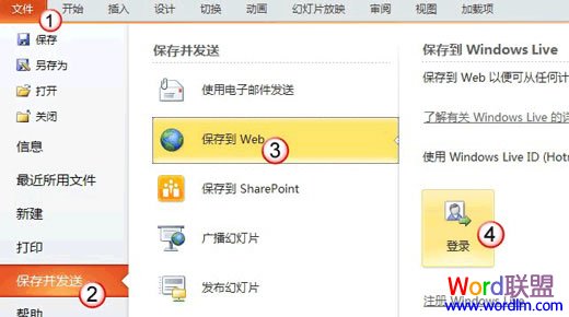 Powerpoint2010中如何快速分享PPT幻灯片3