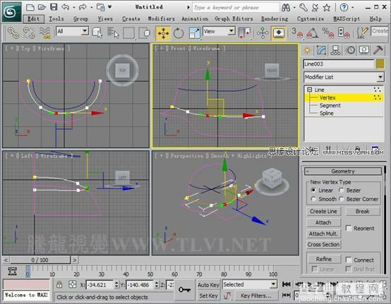 使用3D MAX2011中的面片建模的方法完成头盔建模制作14