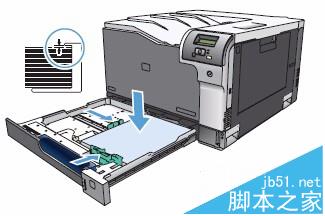 HP CP5225彩色激光打印机怎么给纸盒1和纸盒2放纸?7