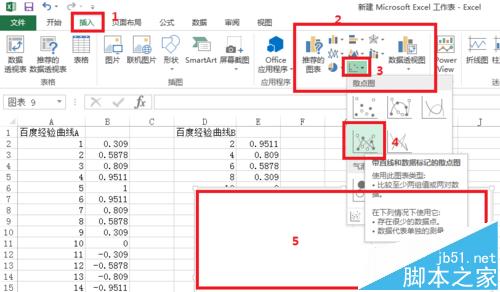 excel2013怎么在一张曲线图上绘制多条曲线?2