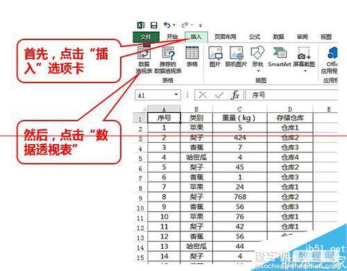 EXCEL2013怎么制作数据透视表对数据进行分类统计？2