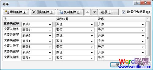 Excel2010完全解决排序时超过三个以上关键词的问题1