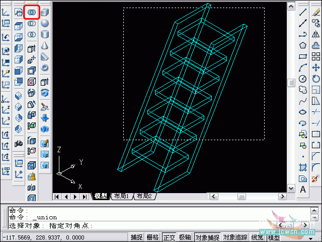 AutoCAD打造楼梯建模教程18