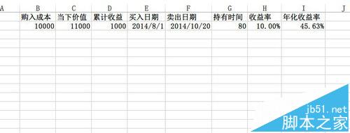 EXCEL表格怎么计算收益率与年化收益率?9