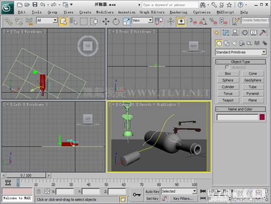 3dmax 2011 Path Deform Binding修改器1