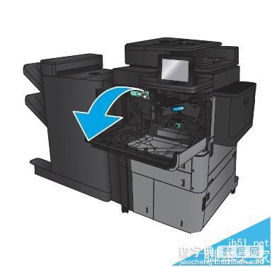 HP M830一体机怎么清除前挡盖卡纸?1