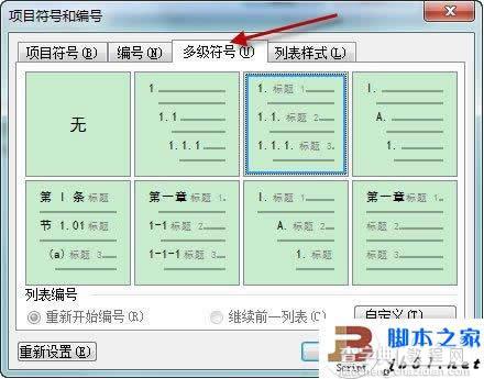 Word 2003文档中自动生成章节号的方法技巧1