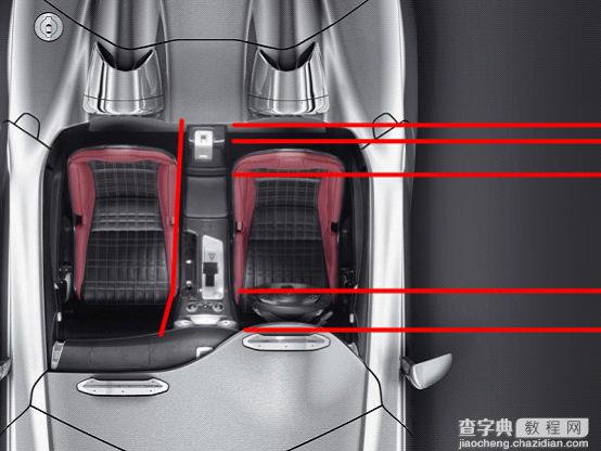 3DSMAX无需三视图制作SLR Stirling Moss仪表台、中控、座椅、后视镜18