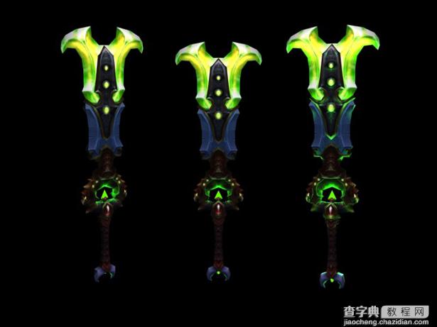 3DSMAX材质贴图教程：制作魔兽游戏武器道具图文详解1