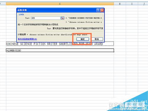 在EXCEL表格中怎么使用LOWER函数?7