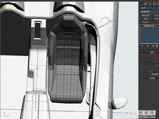 3DSMAX无需三视图制作SLR Stirling Moss仪表台、中控、座椅、后视镜44