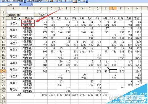 excel表格中多重合并计算数据区域透视表汇总实例24