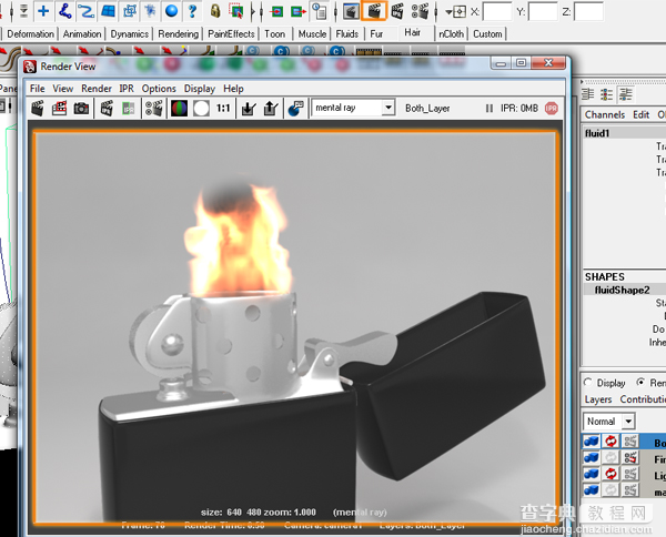 MAYA流体教程:制作超真实的火焰效果19