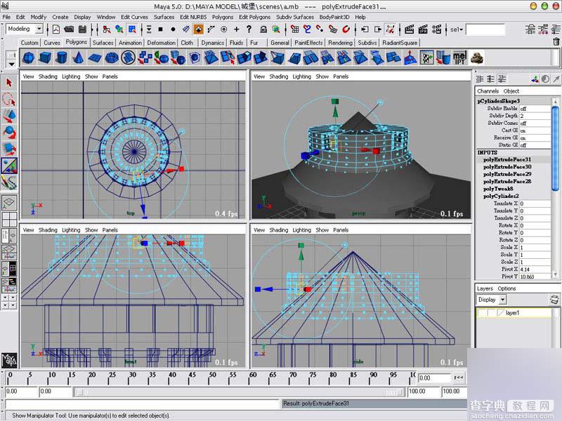 MAYA建模之古堡建模日記教程11