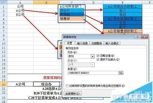 EXCEL表格中怎么制作三级联动的下拉菜单?11