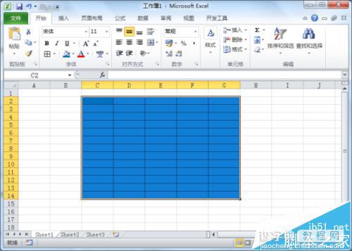 Excel2010表格填充颜色后看不到网线格该怎么办?7