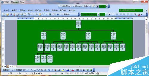在Word中插入分支示意图的树状图9
