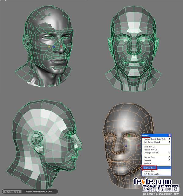 3dsmax 结合maya制作中世纪次世代人头布线教程33