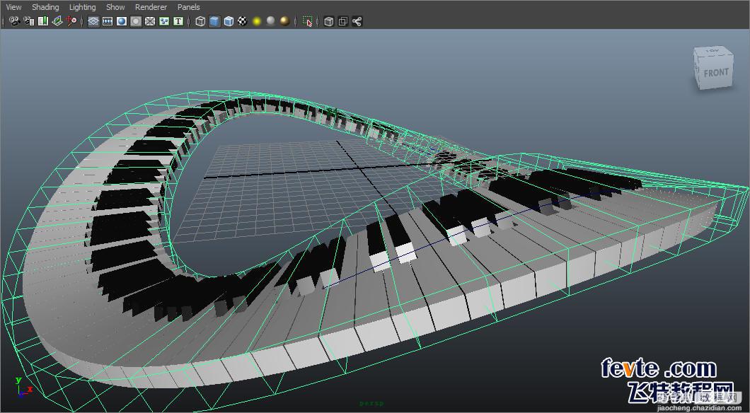 MAYA音乐琴键的制作教程50