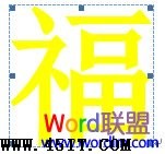 如何利用Word 2007制作倒写的“福”字6