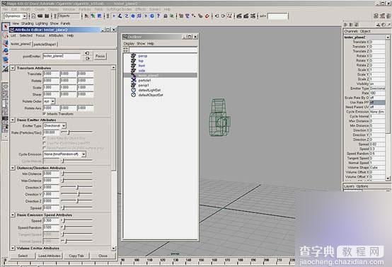 MAYA粒子制作一缕青烟的效果1