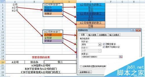 EXCEL表格中怎么制作三级联动的下拉菜单?12