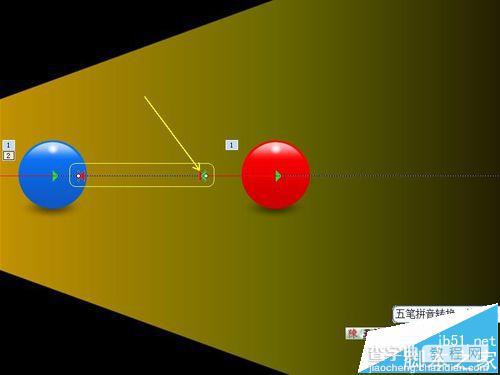 PPT怎么制作模拟两个小球弹性碰撞实验?17