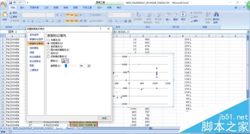 excel表格中怎么制作散点图并删除坐标?7