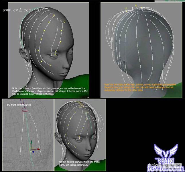 Maya制作美女头发建模教程4