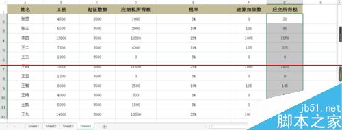 Excel表格怎么计算工资所得税？10