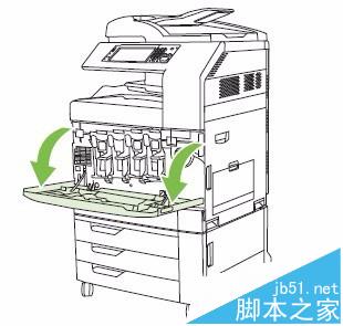 HP CM6030/6040打印机怎么更换碳粉盒成像鼓?1