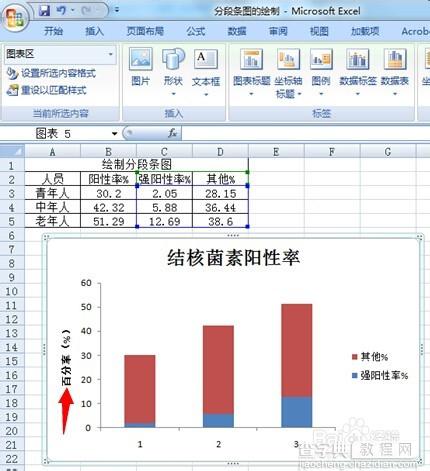 Excel 2007的分段条图如何绘制?6