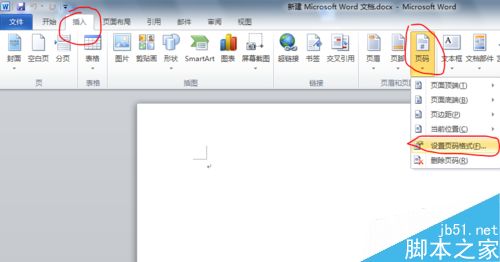 在Word中怎么从文档的某页开始插入页码?3