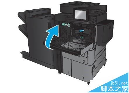 HP M830一体机怎么清除前挡盖卡纸?7