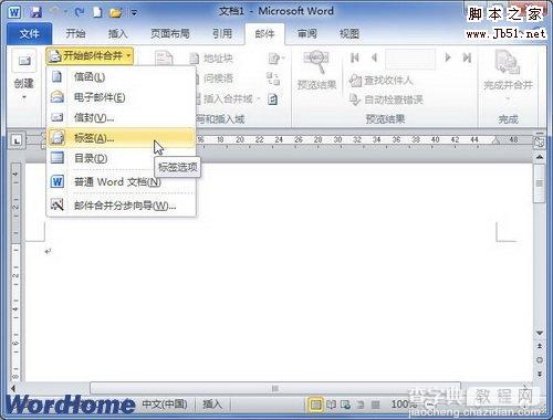 如何在Word2010文档中设置标签选项（图文教程）1