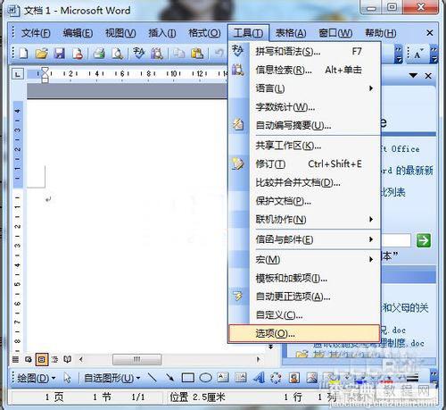 Word2003打开文档CPU占用资源大的问题的解决办法1