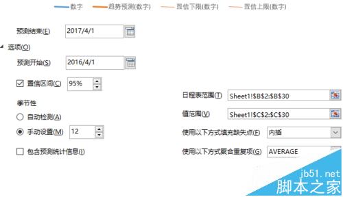 Excel2016的预测工作表forecast该怎么使用?8