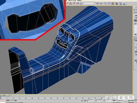 3DSMAX无需三视图制作SLR Stirling Moss仪表台、中控、座椅、后视镜22