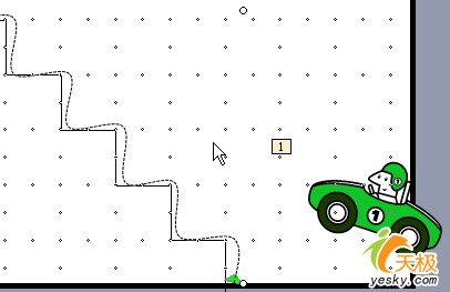PowerPoint利用绘制自定义路径制作小汽车爬楼梯动画9