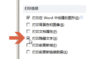 word2010如何将隐藏文字打印出来?4