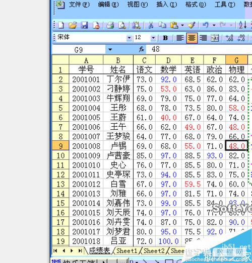 Excel工具栏的工具按条件显示数据的颜色方法介绍6