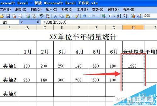 EXCEL表格怎么求和?excel表格求和做成格式化的表格8