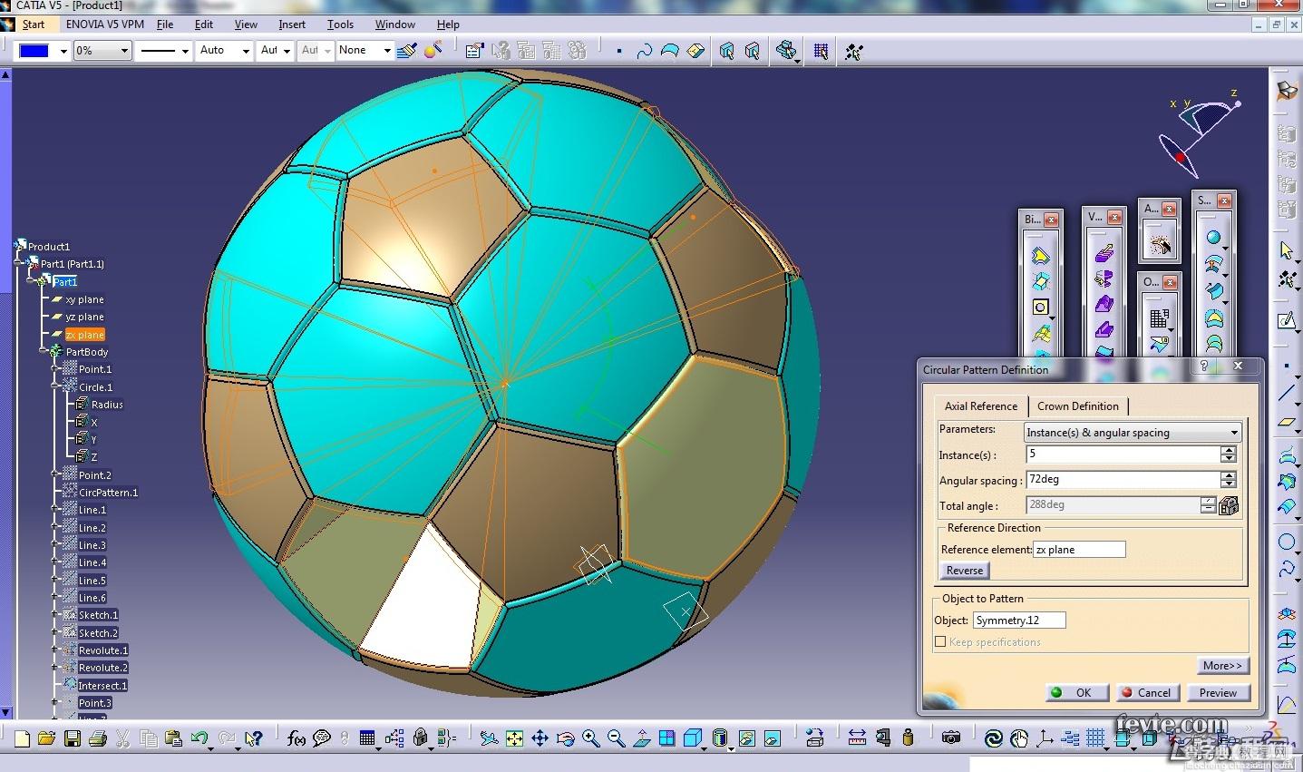 MAYA制作足球建模教程47