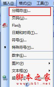 word2003与word2007插入分隔符和删除分隔符的方法介绍1