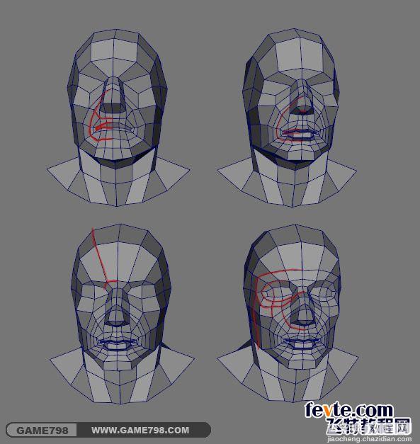 3dsmax 结合maya制作中世纪次世代人头布线教程10