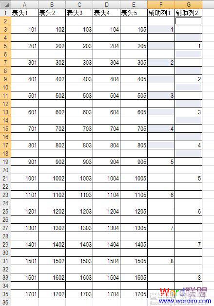 Excel将工资表用隔行插入方式排序的图文介绍5