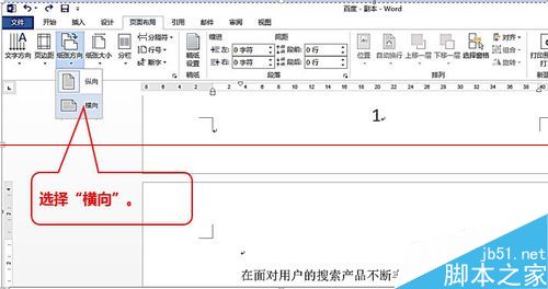 word2013怎么给同一文档设置不同的纸张方向？4