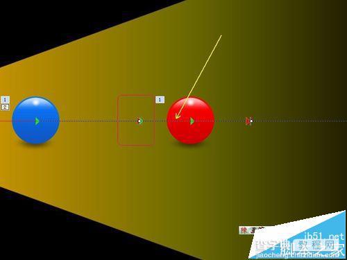 PPT怎么制作模拟两个小球弹性碰撞实验?16
