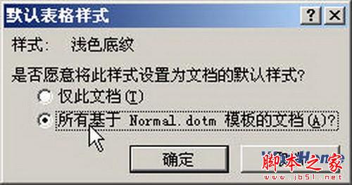 在Word 2007中如何设置表格样式为默认格式2